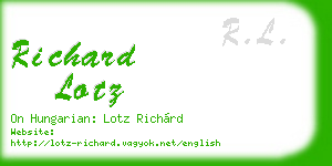 richard lotz business card