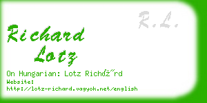 richard lotz business card